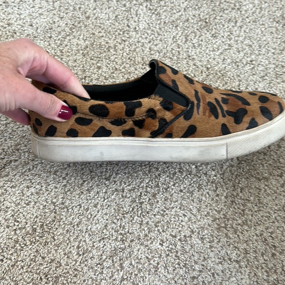 Steve Madden “Eccentric” Leopard Calf Hair Slip On Sneaker, 8 - Picture 8 of 13